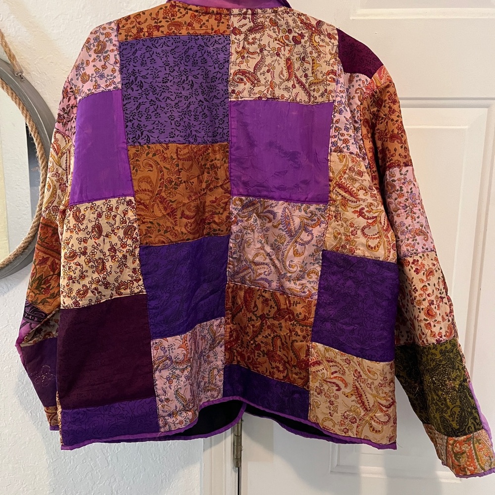 Women's size large Tantrums Collection Patchwork Blazer Jacket - Picture 2 of 3